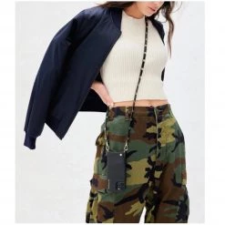 Bandolier 2020-21FW Plain Leather Smart Phone Cases For Women Black/gold X Iphone 12 Pro Max -Bandolier Online Shop org 5577