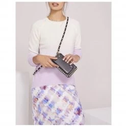 Bandolier 2020-21FW Plain Leather Smart Phone Cases For Women Black/gold X Iphone 12 Pro Max -Bandolier Online Shop org 5581