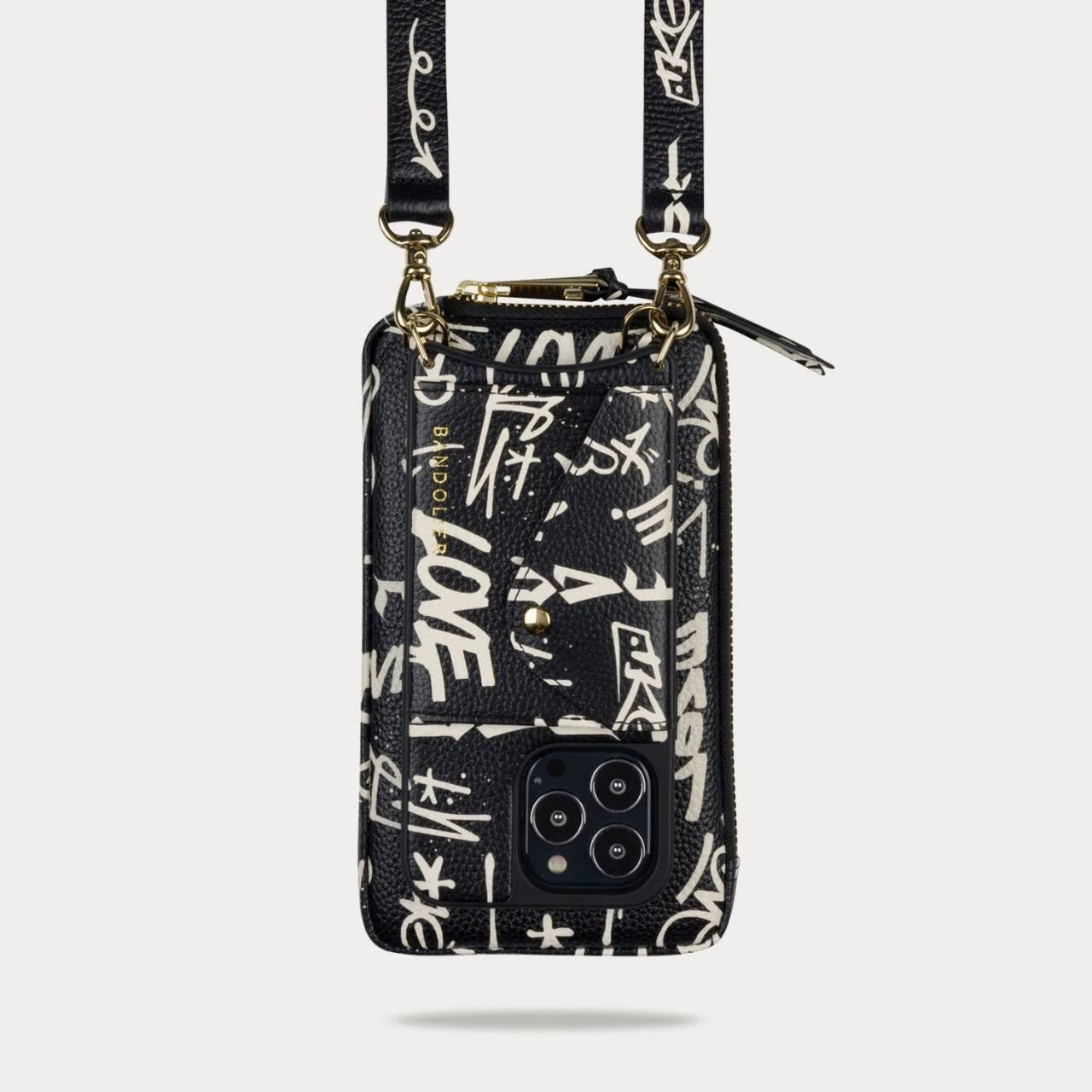 Bandolier Unisex Street Style Leather Logo Smart Phone Cases For Women Love Print/gold X One Size 6 Bandolier Unisex Street Style Leather Logo Smart Phone Cases For Women Love Print/gold X One Size - Image 6