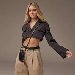 Bandolier Street Style Plain Logo Pouches & Cosmetic Bags For Women Black X One Size -Bandolier Online Shop org 5638