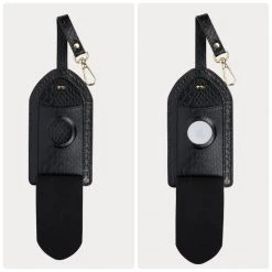 Bandolier Unisex Plain Leather Logo Tech Accessories For Women Poppy Red/gold X One Size -Bandolier Online Shop org 5643