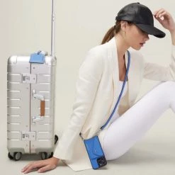 Bandolier Unisex Plain Leather Logo Tech Accessories For Women Poppy Red/gold X One Size -Bandolier Online Shop org 5655