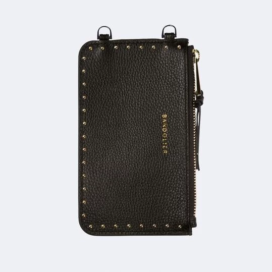 Bandolier 2020 Cruise Studded Plain Leather Logo Smart Phone Cases For Women Black/gold X One Size 2 Bandolier 2020 Cruise Studded Plain Leather Logo Smart Phone Cases For Women Black/gold X One Size - Image 2