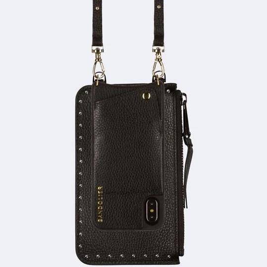Bandolier 2020 Cruise Studded Plain Leather Logo Smart Phone Cases For Women Black/gold X One Size 3 Bandolier 2020 Cruise Studded Plain Leather Logo Smart Phone Cases For Women Black/gold X One Size - Image 3