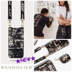 Bandolier Street Style Leather Logo IPhone 13 IPhone 13 Mini For Women Love Print/gold X Iphone13 Mini