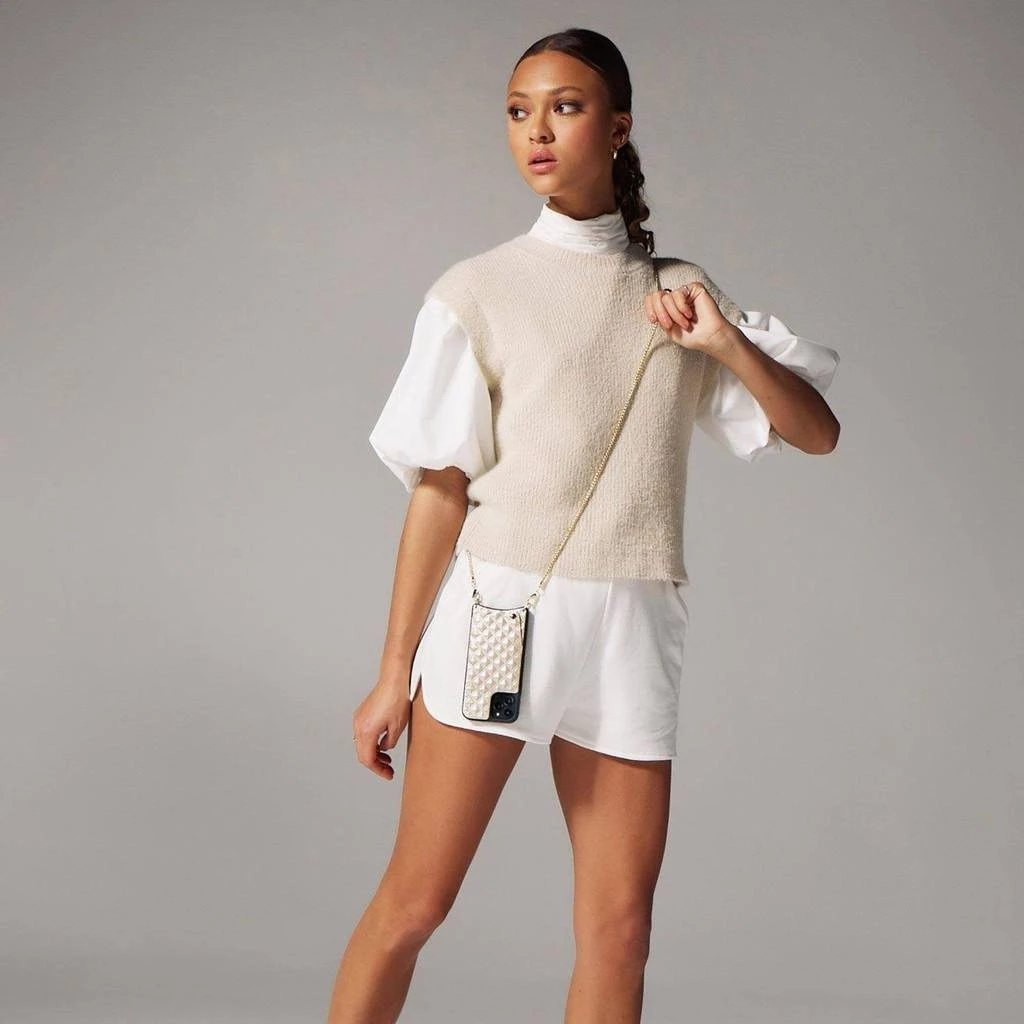 Bandolier Blended Fabrics Chain Plain IPhone 8 IPhone 8 Plus IPhone X For Women Creme/gold X 11 Pro Max 16 Bandolier Blended Fabrics Chain Plain IPhone 8 IPhone 8 Plus IPhone X For Women Creme/gold X 11 Pro Max - Image 16