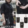 Bandolier Unisex Plain Leather Logo Tech Accessories For Women Black/pewter X One Size