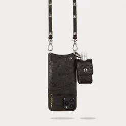 Bandolier Unisex Plain Leather Logo Tech Accessories For Women Black/pewter X One Size 18 Bandolier Unisex Plain Leather Logo Tech Accessories For Women Black/pewter X One Size -Bandolier Online Shop org 5897