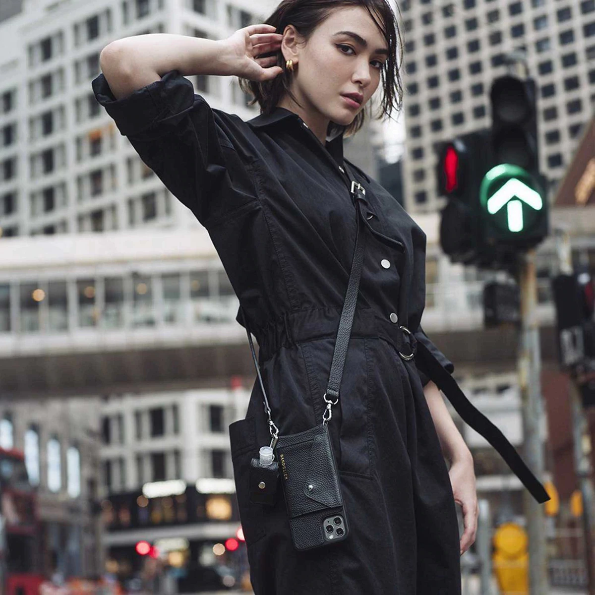 Bandolier Unisex Plain Leather Logo Tech Accessories For Women Black/pewter X One Size 12 Bandolier Unisex Plain Leather Logo Tech Accessories For Women Black/pewter X One Size - Image 12