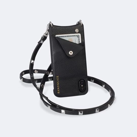 Bandolier Studded Plain Leather IPhone 8 IPhone 8 Plus IPhone X For Women Black/gold X Iphone X/xs 12 Bandolier Studded Plain Leather IPhone 8 IPhone 8 Plus IPhone X For Women Black/gold X Iphone X/xs - Image 12