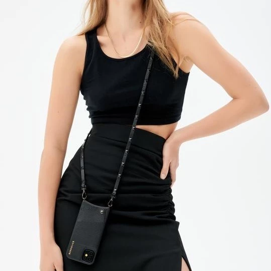 Bandolier Studded Plain Leather IPhone 8 IPhone 8 Plus IPhone X For Women Black/gold X Iphone X/xs 14 Bandolier Studded Plain Leather IPhone 8 IPhone 8 Plus IPhone X For Women Black/gold X Iphone X/xs - Image 14