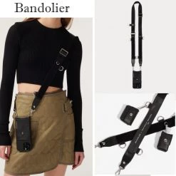 Bandolier Blended Fabrics Plain Logo IPhone 13 IPhone 13 Pro For Women Black/silver X Iphone 13 Pro Max