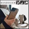 Bandolier Unisex Street Style Plain Leather Logo IPhone 13 For Women Light Taupe X Iphone13mini