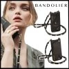 Bandolier Unisex Plain Leather Logo IPhone 13 IPhone 13 Mini For Women Black X Iphone13promax
