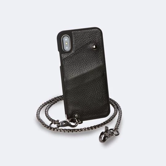 Bandolier Chain Plain Leather IPhone XS Max IPhone XR IPhone 11 Pro For Men Black/pewter X Iphone Xr 3 Bandolier Chain Plain Leather IPhone XS Max IPhone XR IPhone 11 Pro For Men Black/pewter X Iphone Xr - Image 3