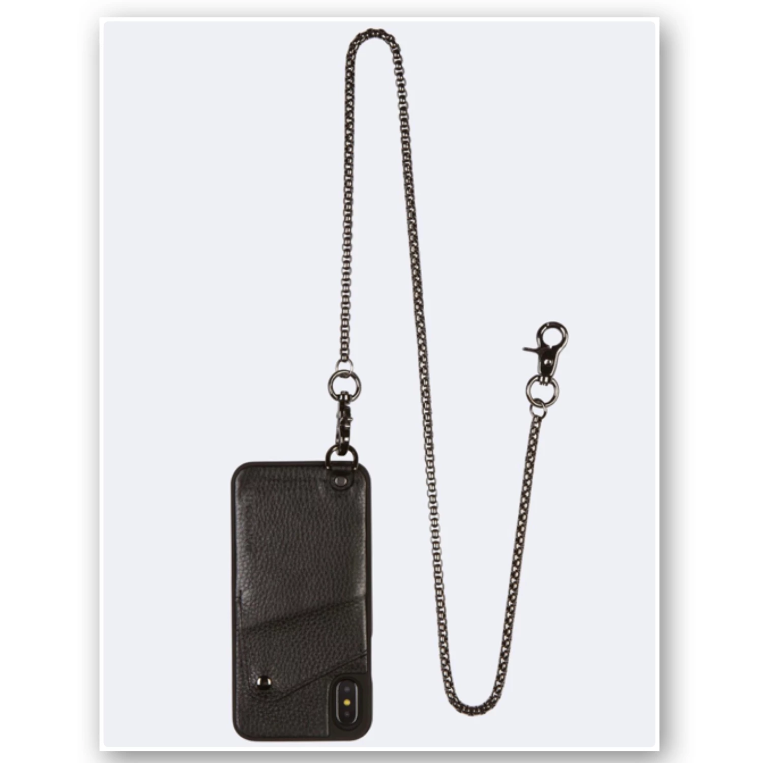 Bandolier Chain Plain Leather IPhone XS Max IPhone XR IPhone 11 Pro For Men Black/pewter X Iphone Xr 5 Bandolier Chain Plain Leather IPhone XS Max IPhone XR IPhone 11 Pro For Men Black/pewter X Iphone Xr - Image 5