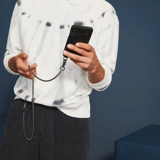 Bandolier Chain Plain Leather IPhone XS Max IPhone XR IPhone 11 Pro For Men Black/pewter X Iphone Xr 9 Bandolier Chain Plain Leather IPhone XS Max IPhone XR IPhone 11 Pro For Men Black/pewter X Iphone Xr - Image 9