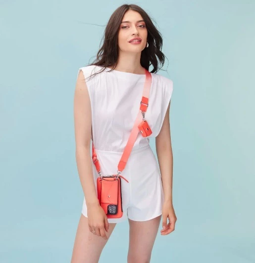 Bandolier 2022-23FW Leather IPhone 13 IPhone 13 Pro IPhone 13 Pro Max For Women Coral/silver X Iphone 12 / 12 Pro 4 Bandolier 2022-23FW Leather IPhone 13 IPhone 13 Pro IPhone 13 Pro Max For Women Coral/silver X Iphone 12 / 12 Pro - Image 4