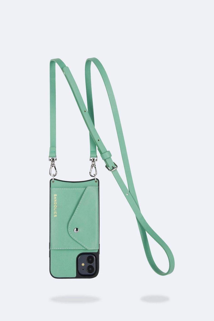 Bandolier 2021 SS Plain Leather IPhone X IPhone XS IPhone XS Max IPhone XR For Women Light Jade/silver X Iphone 12 Pro Max 3 Bandolier 2021 SS Plain Leather IPhone X IPhone XS IPhone XS Max IPhone XR For Women Light Jade/silver X Iphone 12 Pro Max - Image 3