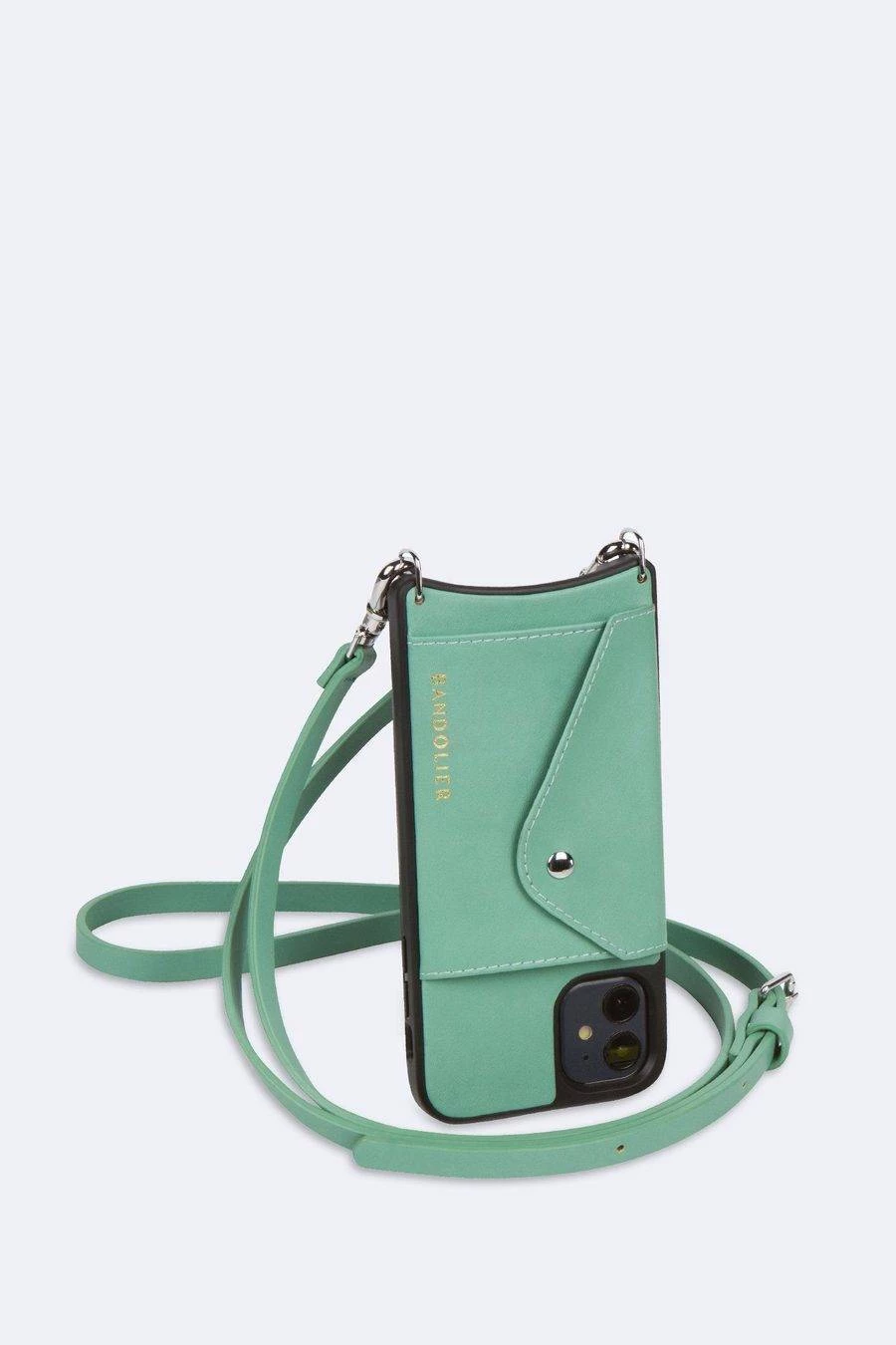 Bandolier 2021 SS Plain Leather IPhone X IPhone XS IPhone XS Max IPhone XR For Women Light Jade/silver X Iphone 12 Pro Max 6 Bandolier 2021 SS Plain Leather IPhone X IPhone XS IPhone XS Max IPhone XR For Women Light Jade/silver X Iphone 12 Pro Max - Image 6