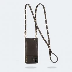 Bandolier SARAH Unisex Studded Street Style Plain Bridal Logo Metallic For Women Black X 13 Pro Max (stock Check) -Bandolier Online Shop org 614