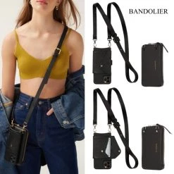 Bandolier Plain Leather IPhone 8 IPhone X IPhone XS IPhone XS Max Logo For Women Black/pewter X Iphone 12 Pro Max