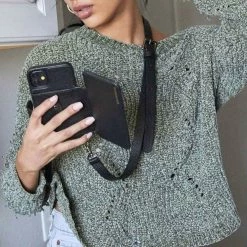 Bandolier Plain Leather IPhone 8 IPhone X IPhone XS IPhone XS Max Logo For Women Black/pewter X Iphone 12 Pro Max -Bandolier Online Shop org 6152