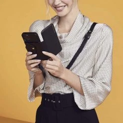 Bandolier Plain Leather IPhone 8 IPhone X IPhone XS IPhone XS Max Logo For Women Black/pewter X Iphone 12 Pro Max -Bandolier Online Shop org 6157