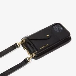 Bandolier Plain Leather IPhone 8 IPhone X IPhone XS IPhone XS Max Logo For Women Black/pewter X Iphone 12 Pro Max -Bandolier Online Shop org 6160