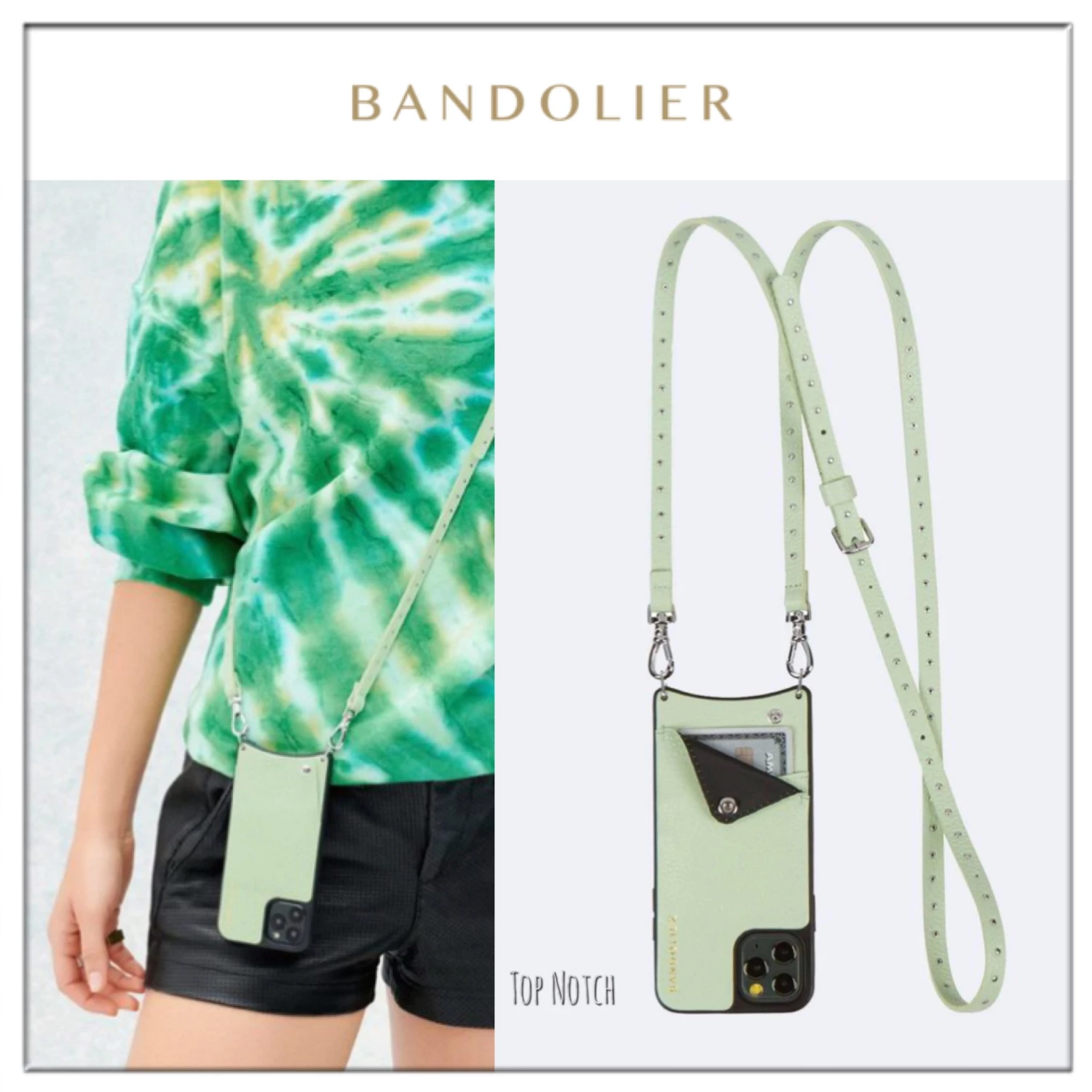 Bandolier NICOLE Street Style Plain IPhone 8 IPhone 8 Plus IPhone X IPhone XS For Women Mist Green/silver X Iphone 8 7 6/plus 5 Bandolier NICOLE Street Style Plain IPhone 8 IPhone 8 Plus IPhone X IPhone XS For Women Mist Green/silver X Iphone 8 7 6/plus - Image 5