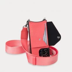 Bandolier Plain Leather Logo IPhone 13 IPhone 13 Pro IPhone 13 Pro Max For Women Coral/silver X Iphone 13 -Bandolier Online Shop org 6230
