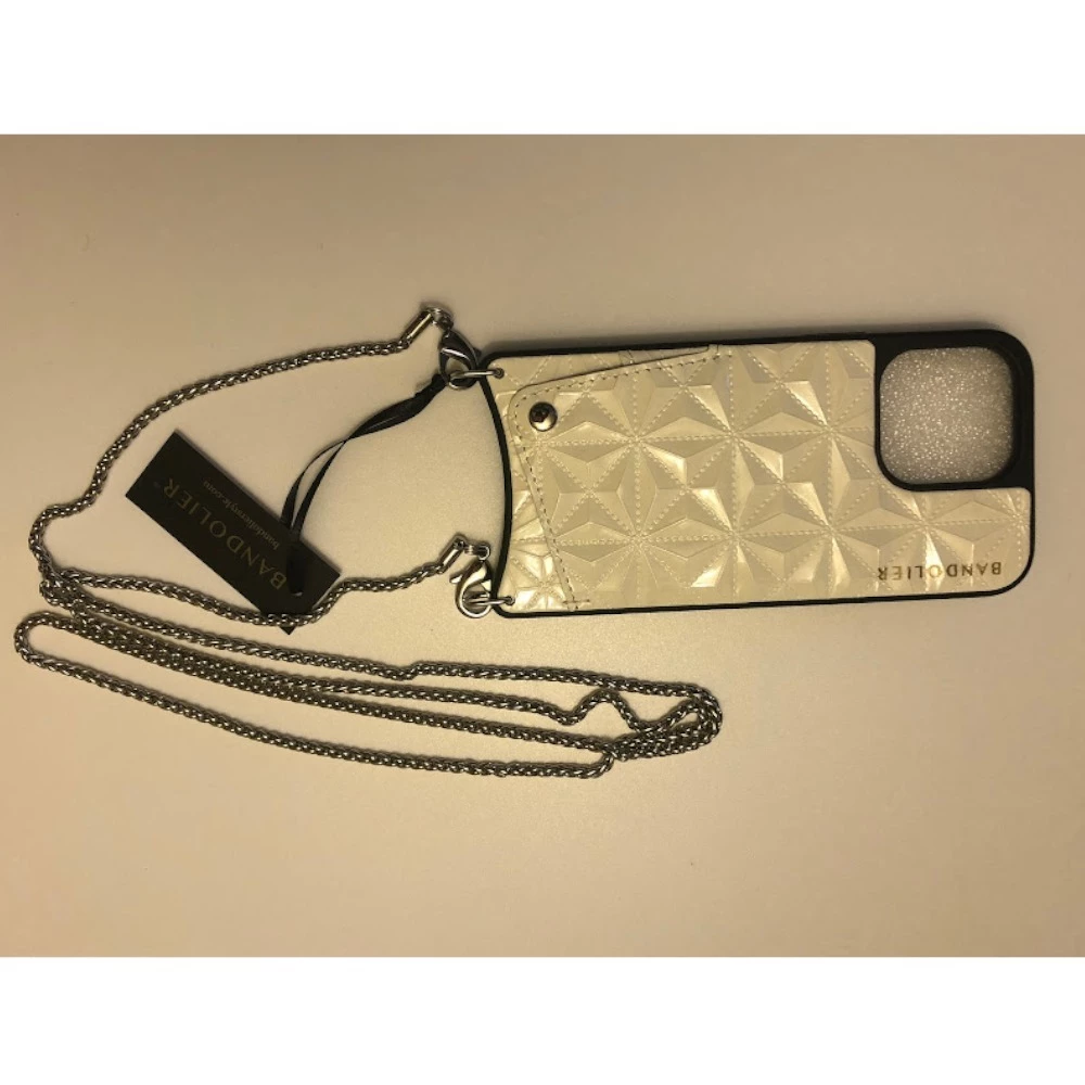 Bandolier Plain Leather Logo IPhone 13 IPhone 13 Pro IPhone 13 Pro Max For Women White/silver X Iphone 13 6 Bandolier Plain Leather Logo IPhone 13 IPhone 13 Pro IPhone 13 Pro Max For Women White/silver X Iphone 13 - Image 6