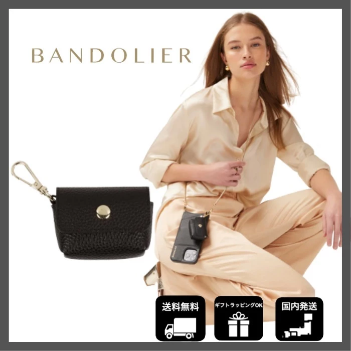 Bandolier Leather Smart Phone Cases For Women Black /silver X Air Pod Pro 1 Bandolier Leather Smart Phone Cases For Women Black /silver X Air Pod Pro