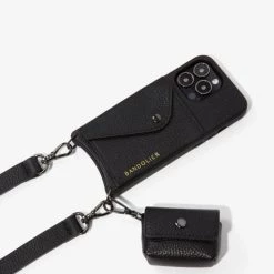 Bandolier Leather Smart Phone Cases For Women Black /silver X Air Pod Pro 26 Bandolier Leather Smart Phone Cases For Women Black /silver X Air Pod Pro -Bandolier Online Shop org 6455