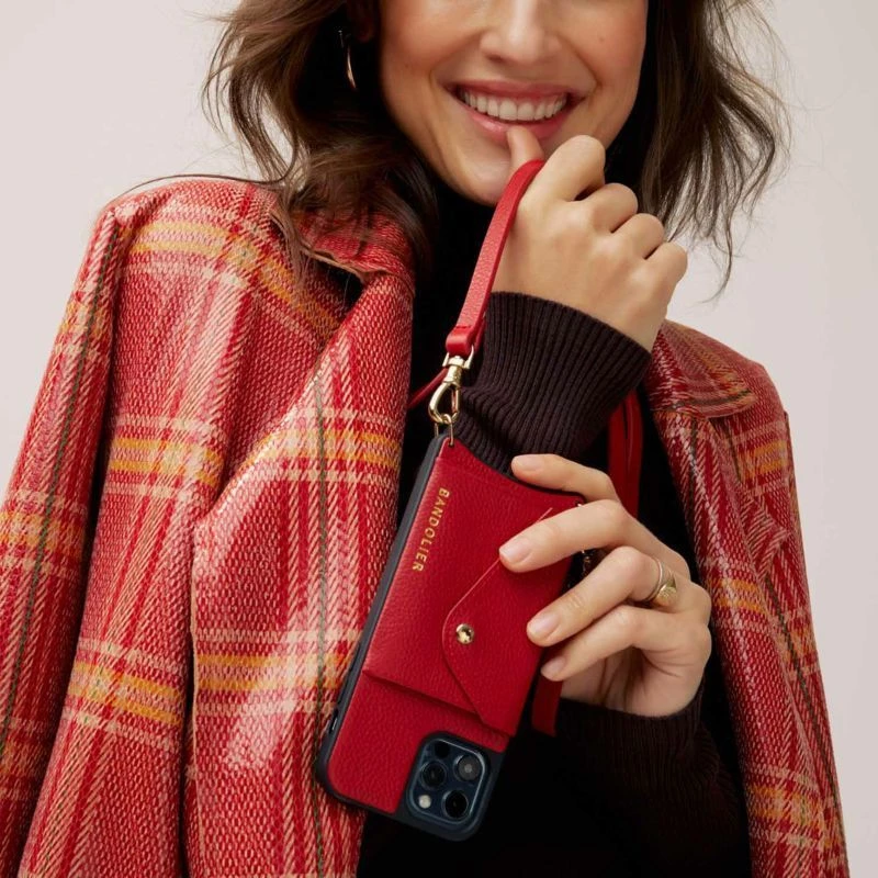 Bandolier Unisex Leather Logo IPhone 13 Mini IPhone 13 Pro For Women Light Jade X Iphone12 5 Bandolier Unisex Leather Logo IPhone 13 Mini IPhone 13 Pro For Women Light Jade X Iphone12 - Image 5