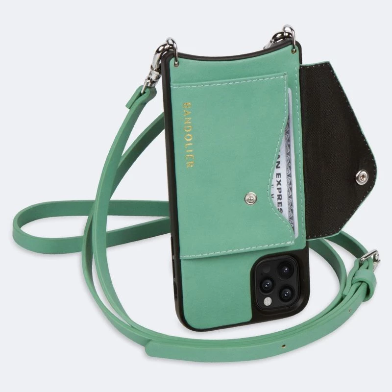 Bandolier Unisex Leather Logo IPhone 13 Mini IPhone 13 Pro For Women Light Jade X Iphone12 11 Bandolier Unisex Leather Logo IPhone 13 Mini IPhone 13 Pro For Women Light Jade X Iphone12 - Image 11
