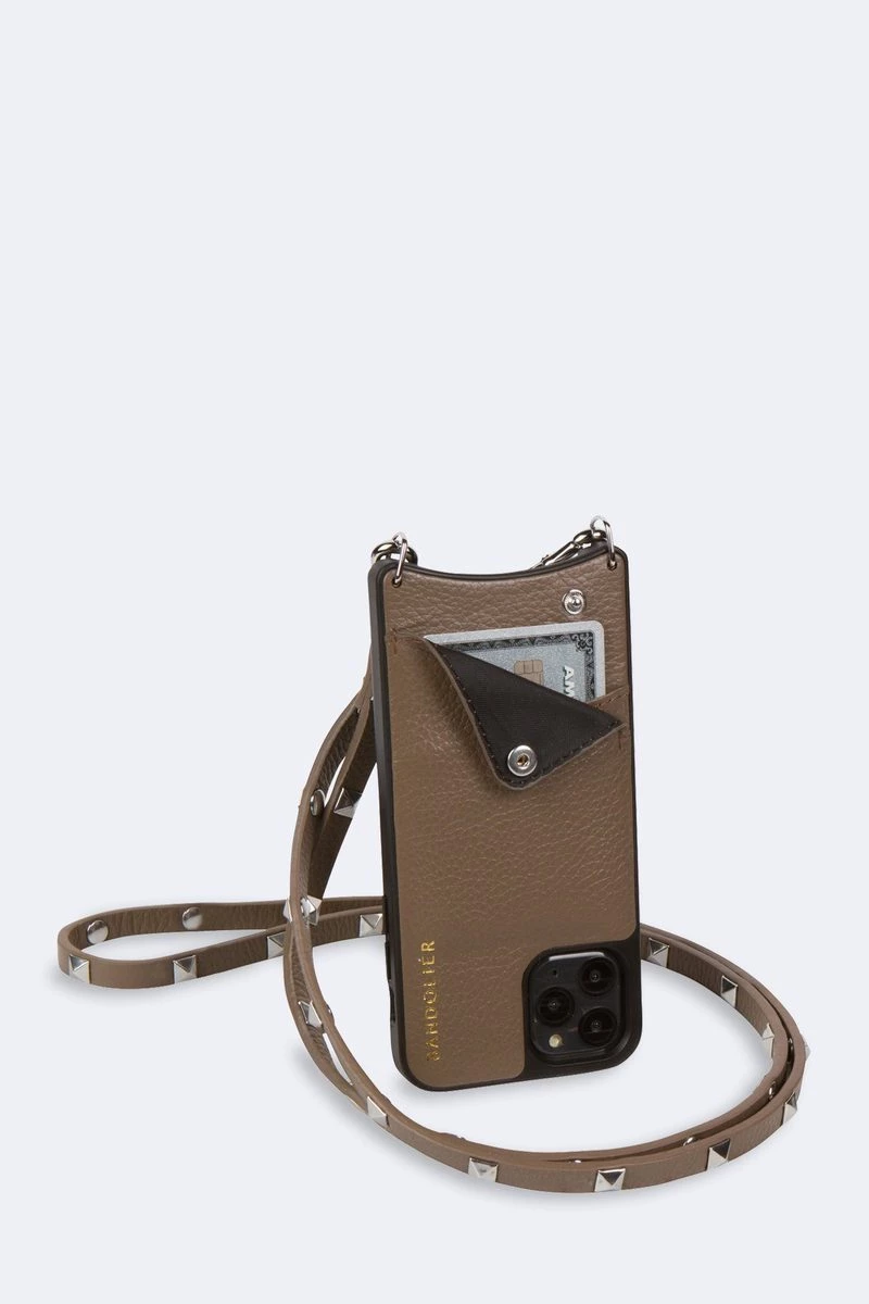 Bandolier 2020-21FW Unisex Street Style Plain Leather IPhone 8 IPhone 8 Plus For Women Dark Taupe/silver X Iphonexs/x 2 Bandolier 2020-21FW Unisex Street Style Plain Leather IPhone 8 IPhone 8 Plus For Women Dark Taupe/silver X Iphonexs/x - Image 2