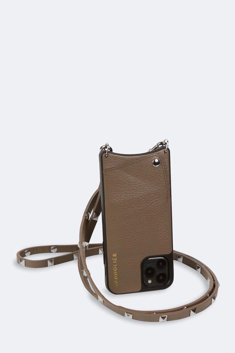 Bandolier 2020-21FW Unisex Street Style Plain Leather IPhone 8 IPhone 8 Plus For Women Dark Taupe/silver X Iphonexs/x 3 Bandolier 2020-21FW Unisex Street Style Plain Leather IPhone 8 IPhone 8 Plus For Women Dark Taupe/silver X Iphonexs/x - Image 3