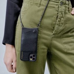 Bandolier 2020-21FW Unisex Street Style Plain Leather IPhone 8 IPhone 8 Plus For Women Black/pewter X Iphone678plus -Bandolier Online Shop org 6548