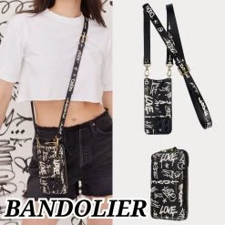 Bandolier Unisex Leather Co-ord IPhone 13 IPhone 13 Mini IPhone 13 Pro For Women Love Print/gold X Iphone 13