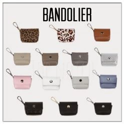Bandolier Flower Patterns Leopard Patterns Plain Leather For Women Gray/ Slv X Airpod Regular