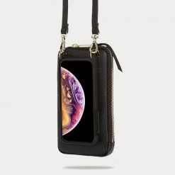 Bandolier EMMA 2021 SS Plain Leather IPhone 8 IPhone 8 Plus IPhone X IPhone XS For Women Black/pewter X Iphone 11 Pro Max -Bandolier Online Shop org 666