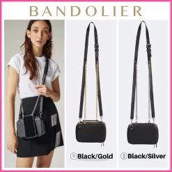 Bandolier 2021 SS Leather Logo Tech Accessories For Women ②black/silver X One Size