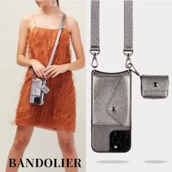 Bandolier Unisex Plain Leather Co-ord Logo IPhone 13 IPhone 13 Mini For Women Air Pod Pro X Iphone 13 Pro Max