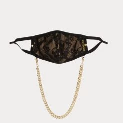 Bandolier Flower Patterns Street Style Face Masks For Women Black/gold X One Size -Bandolier Online Shop org 6734