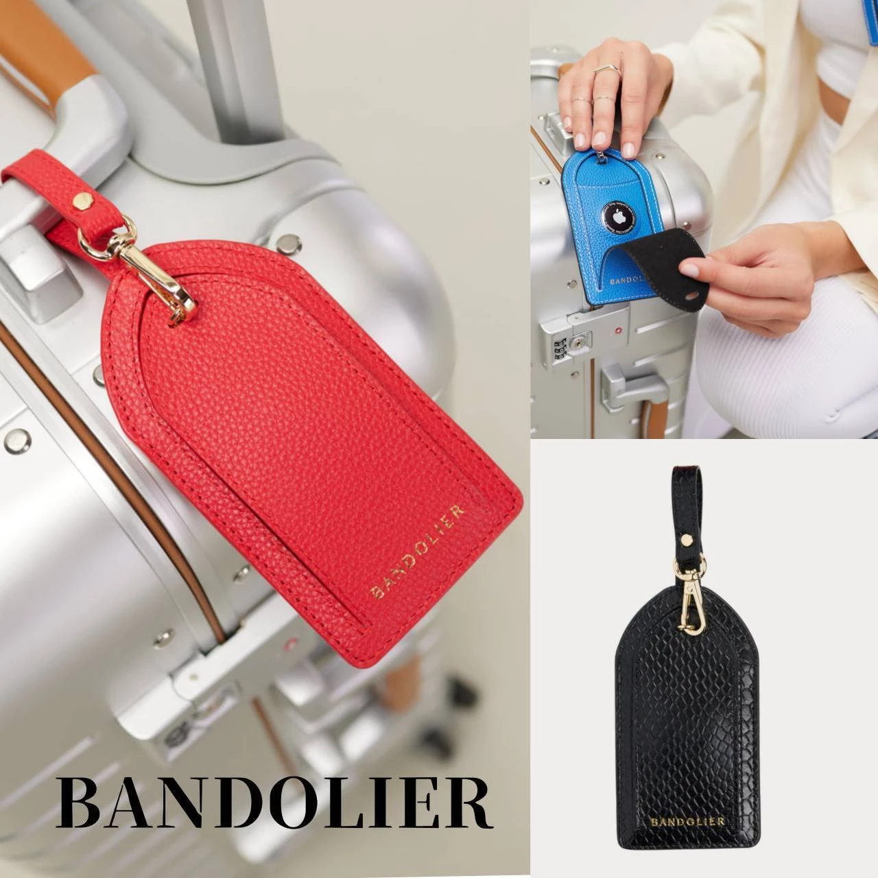 Bandolier Unisex Plain Leather Logo Accessories For Women Poppy Red/gold X One Size 1 Bandolier Unisex Plain Leather Logo Accessories For Women Poppy Red/gold X One Size