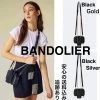 Bandolier 2021 SS Blended Fabrics Plain Leather Logo Camera Bag IPhone 11 Pro For Women Black/gold X Iphone 12 Mini