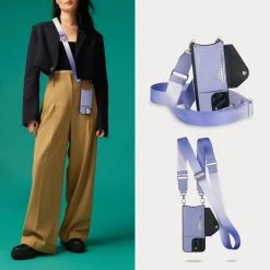 Bandolier Plain Leather Logo IPhone 13 IPhone 13 Pro IPhone 13 Pro Max For Women Lavender/silver X Iphone 13