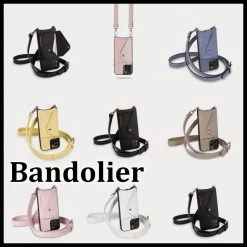 Bandolier 2021 SS Plain Leather IPhone 8 IPhone 8 Plus IPhone XS IPhone XS Max For Women Blue Smoke/silver X Iphone 13 Pro