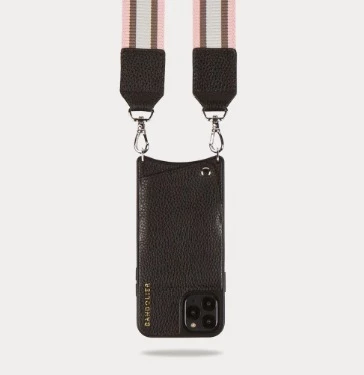 Bandolier Plain Leather Logo Smart Phone Cases For Women Pink/white/silver X One Size 3 Bandolier Plain Leather Logo Smart Phone Cases For Women Pink/white/silver X One Size - Image 3